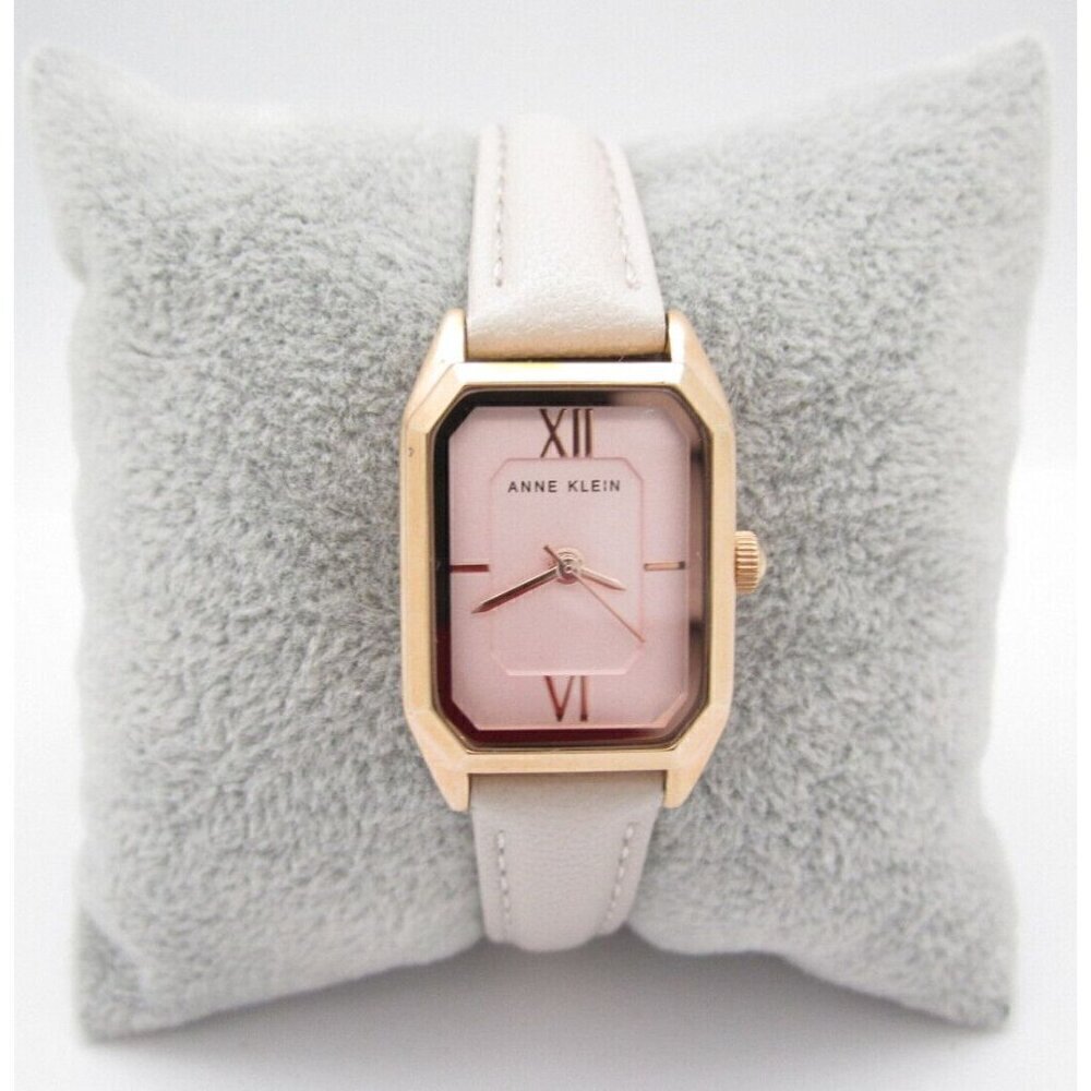 Women Anne Klein Quartz WR Analog 20mm Tank Style Watch (G985) "New Battery"